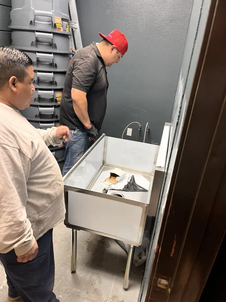 Commercial plumbing and sink installation in Canyon